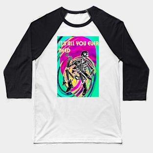 Psychodelic skeleton Baseball T-Shirt